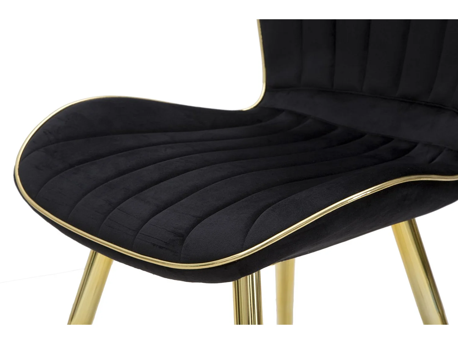 Conjunto de cadeiras Paris Space pretas/douradas 2 peças 46x58x77 cm