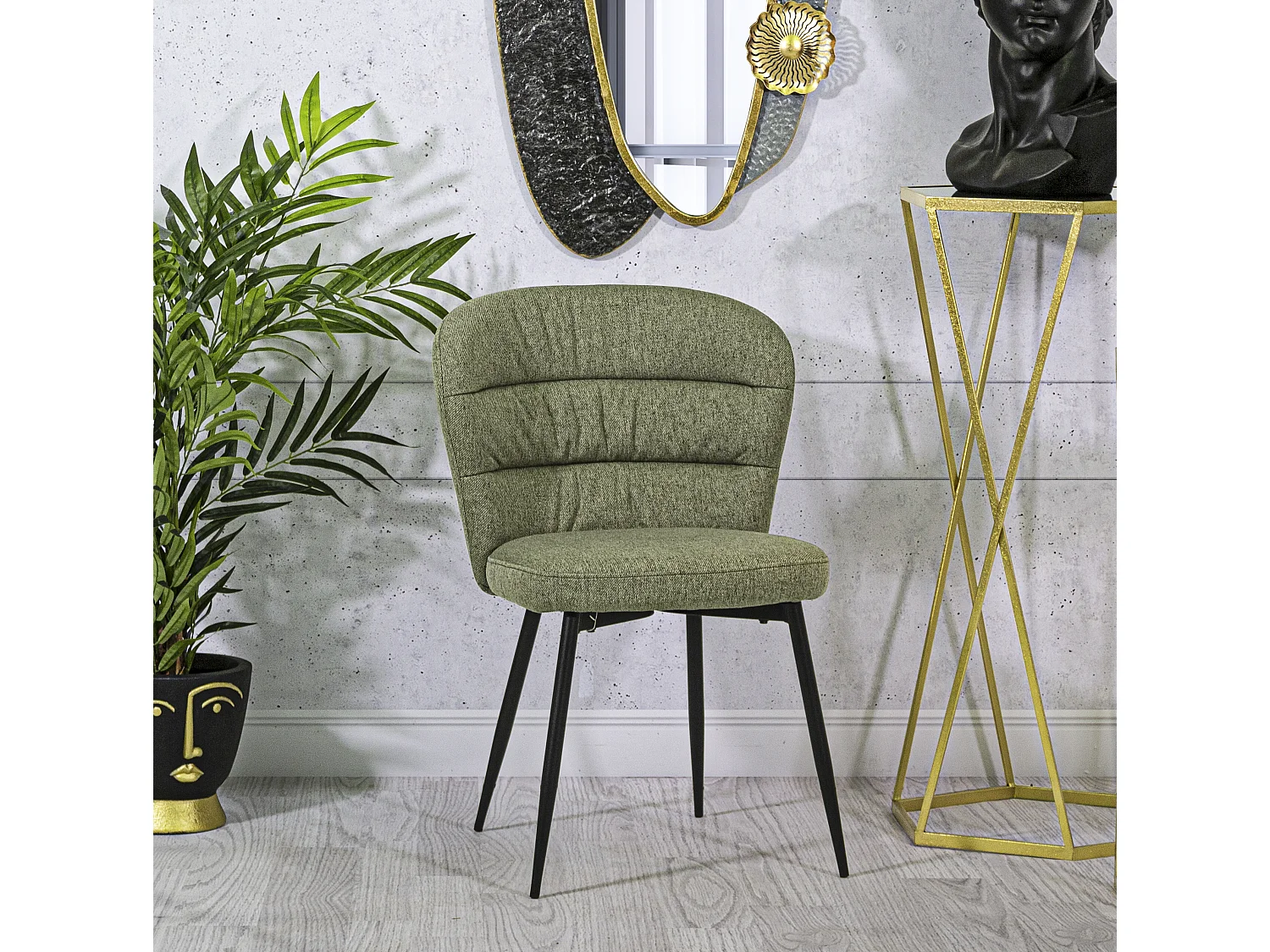 LOSANNA ENSEMBLE DE CHAISES VERTES 2 PCS CM 58X60,5X85