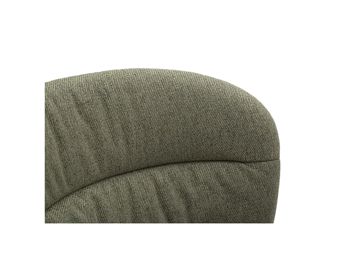 Set van 2 groene LOSANNA-stoelen 58x60,5x85 cm - Gestoffeerde stoelen met zwarte metalen poten - Glamoureus design uit de jaren 70