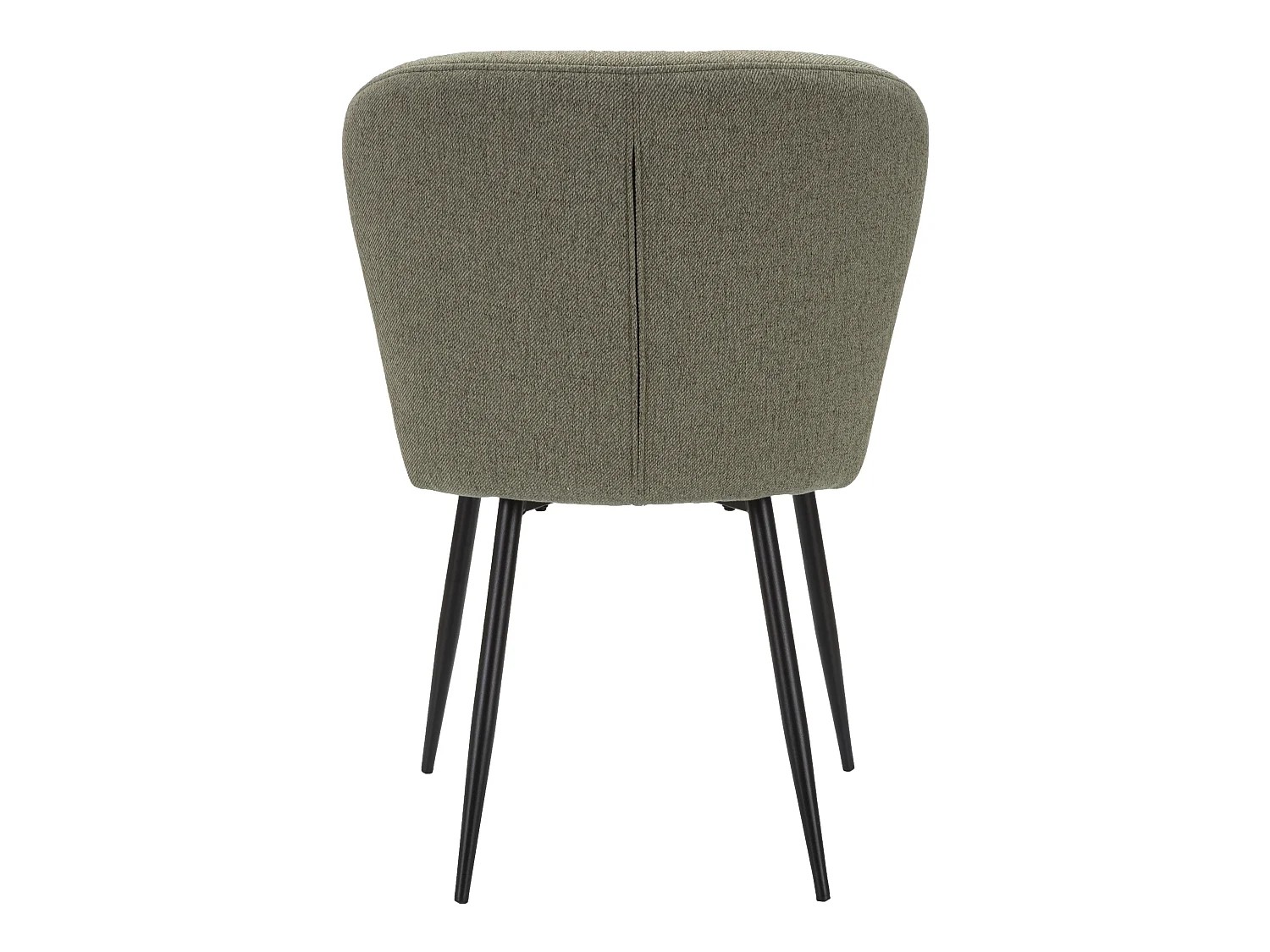 Set van 2 groene LOSANNA-stoelen 58x60,5x85 cm - Gestoffeerde stoelen met zwarte metalen poten - Glamoureus design uit de jaren 70