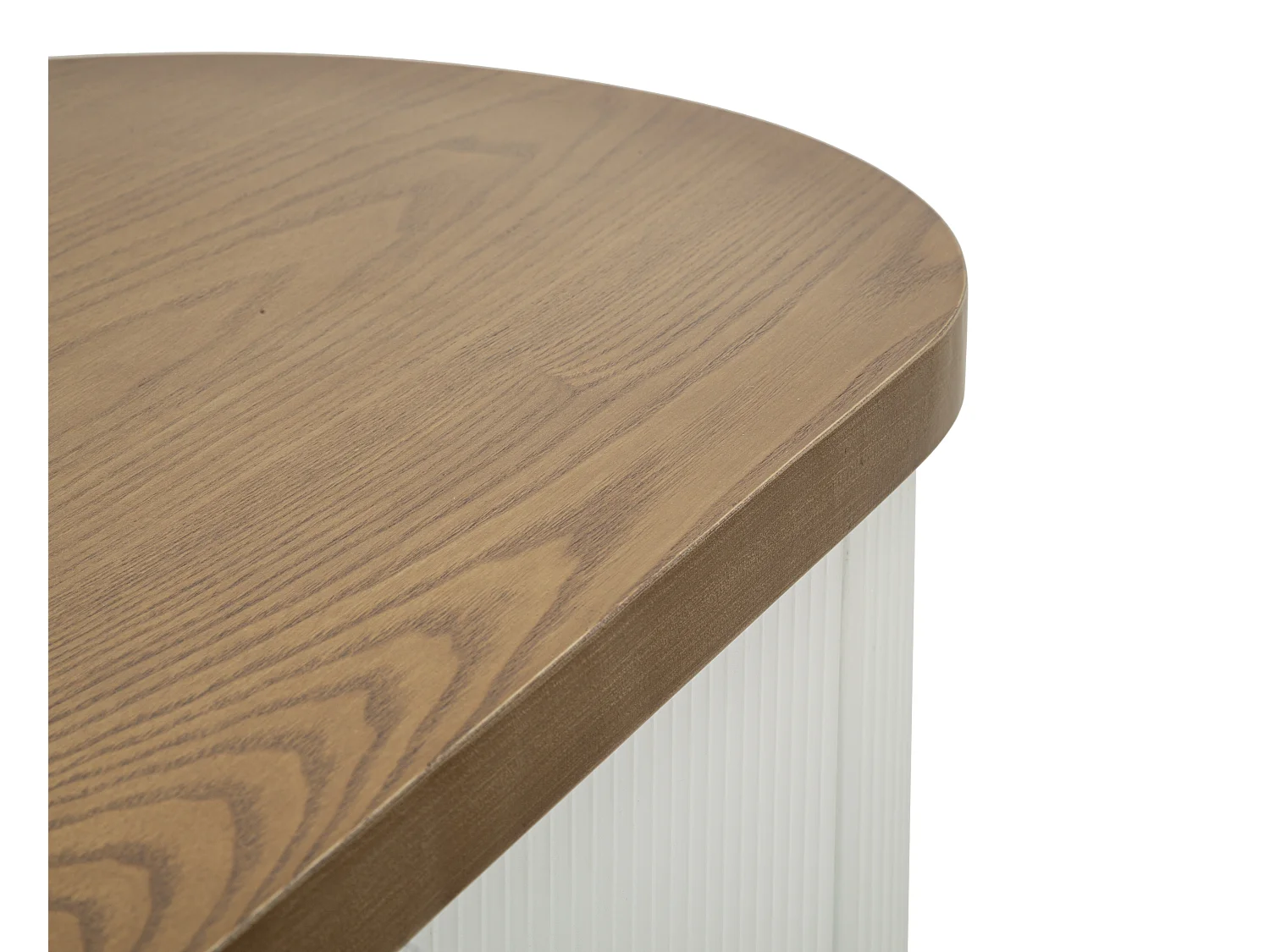 Console en Bois Avec 1 Tiroir "Tolosa" 121cm Blanc & Naturel