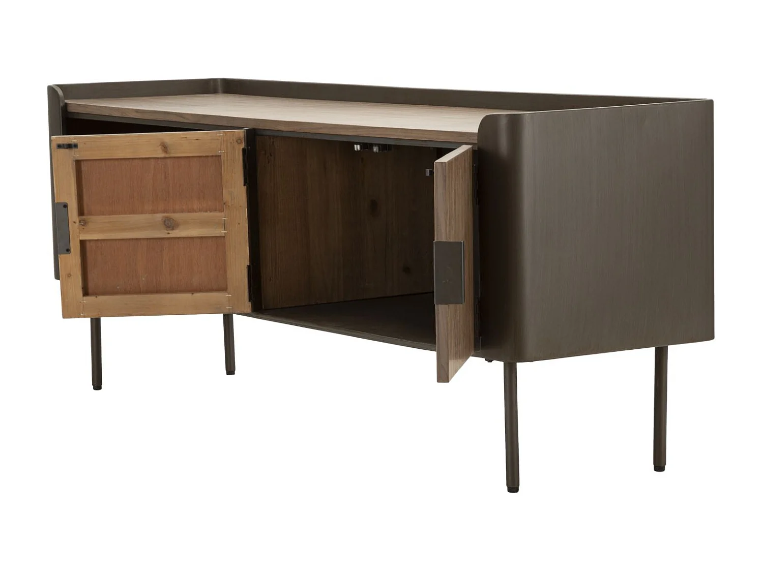 Meuble TV 2 portes en Bois "Toronto" 150cm Naturel