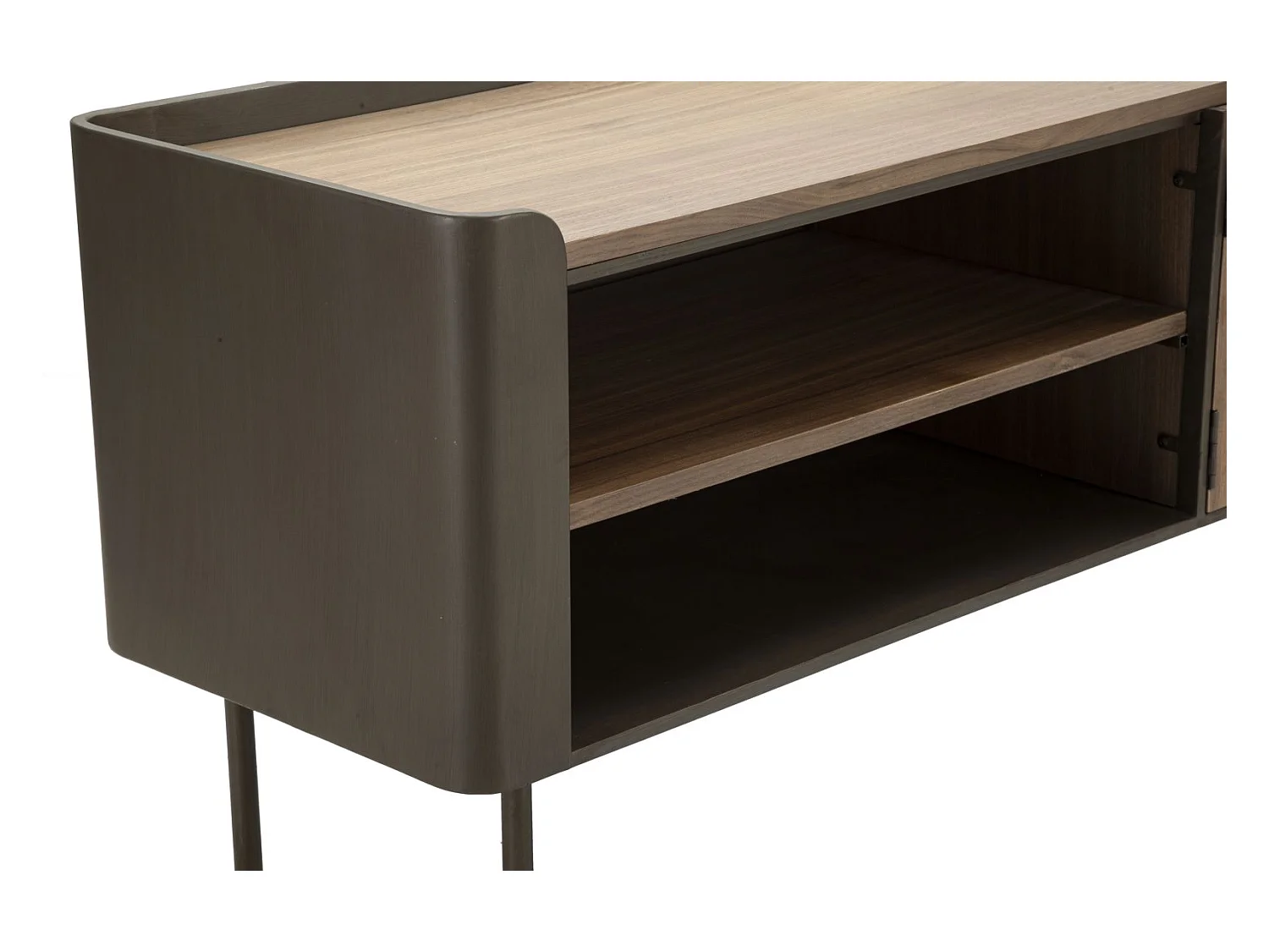 Meuble TV 2 portes en Bois "Toronto" 150cm Naturel