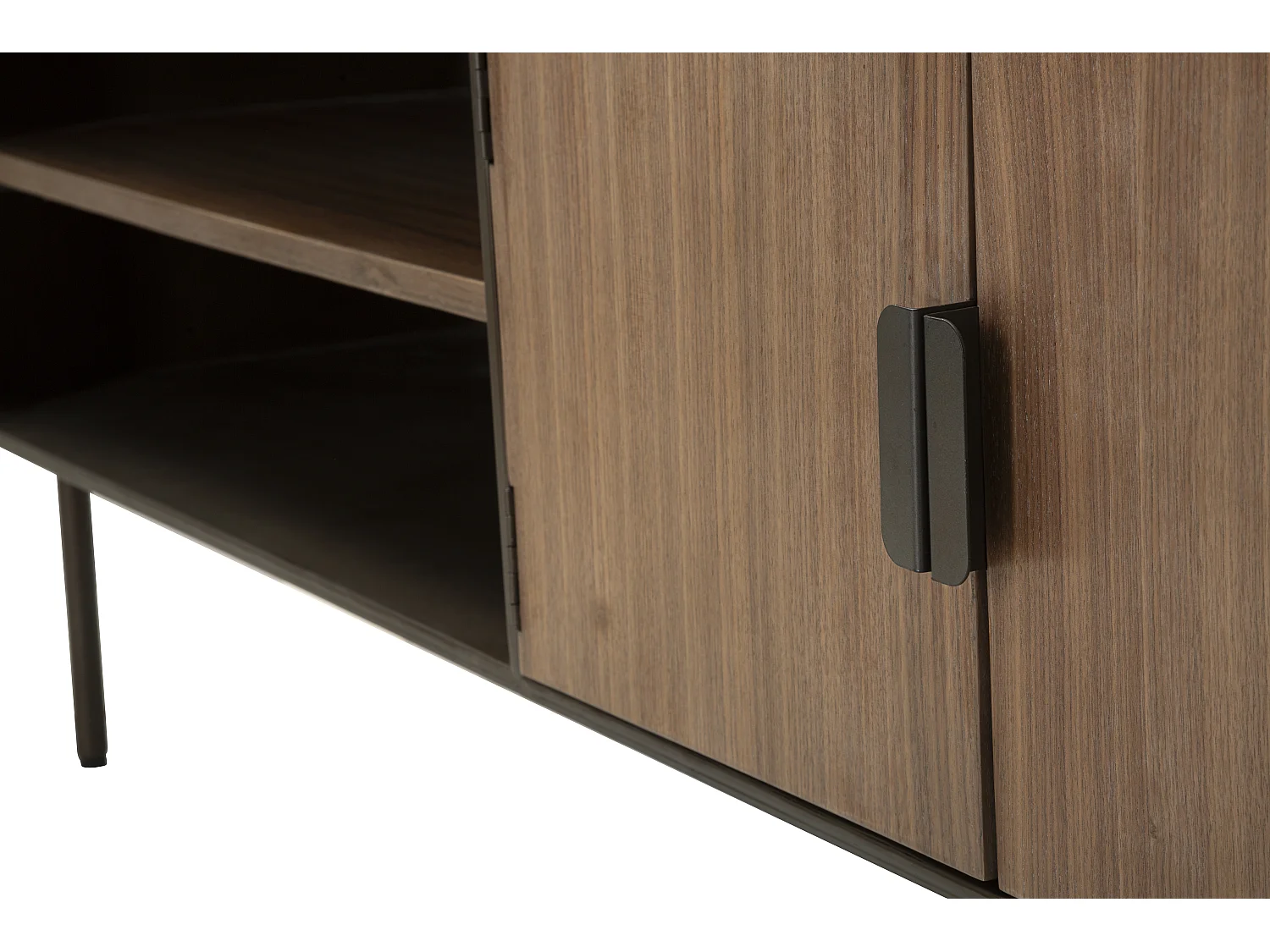 Meuble TV 2 portes en Bois "Toronto" 150cm Naturel