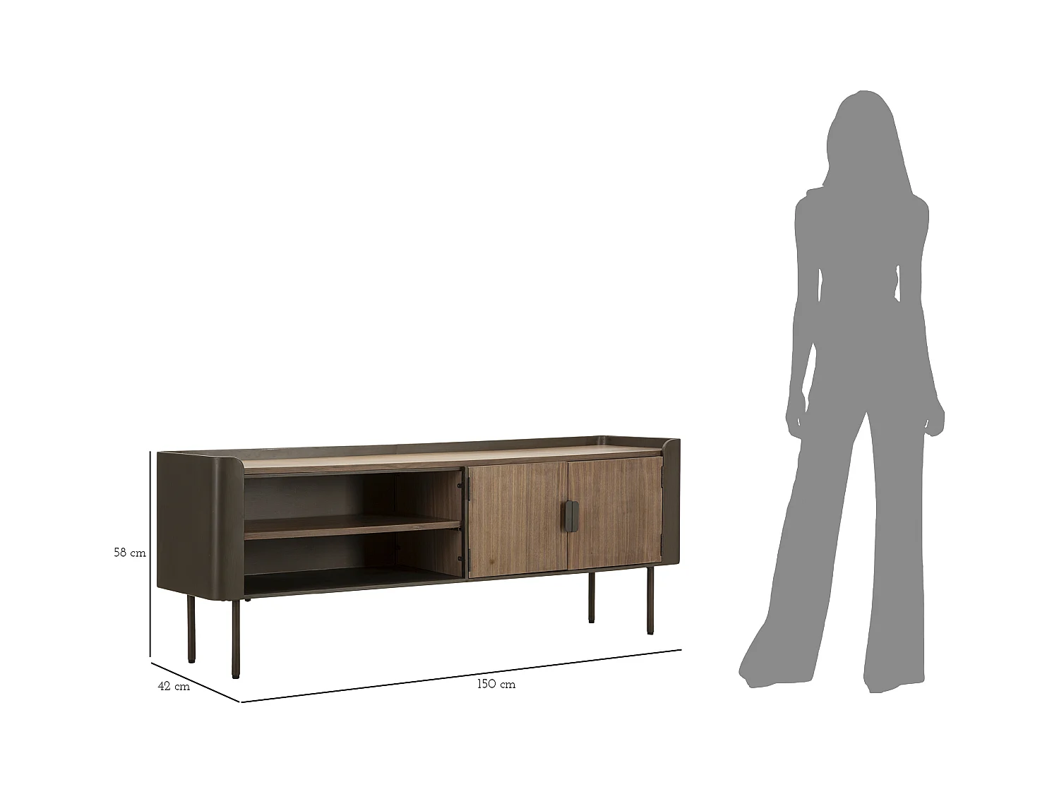 TV-STÄNDER TORONTO 150X42X58 CM