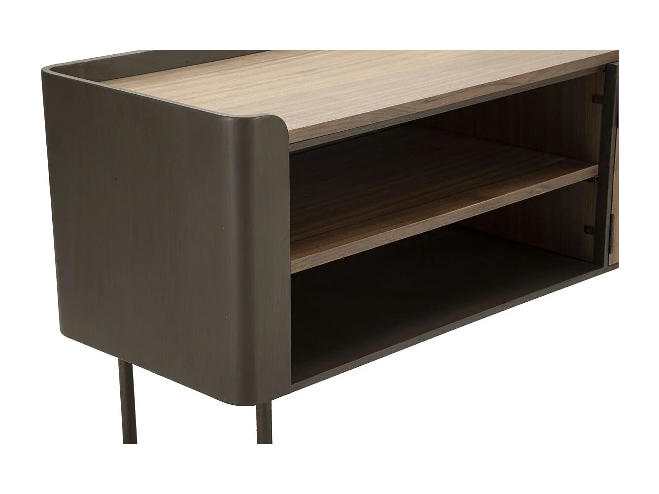 Meuble TV 2 portes en Bois "Toronto" 150cm Naturel