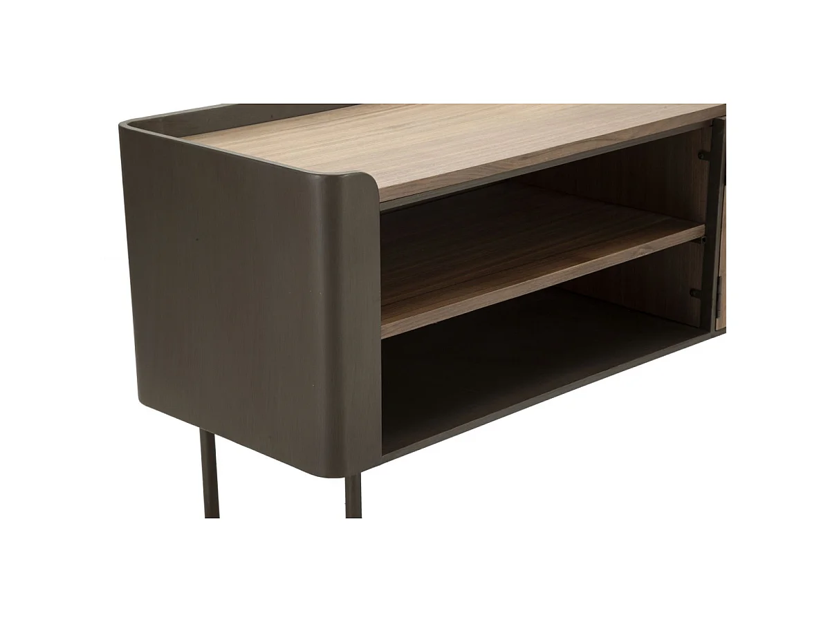 Meuble TV 2 portes en Bois "Toronto" 150cm Naturel