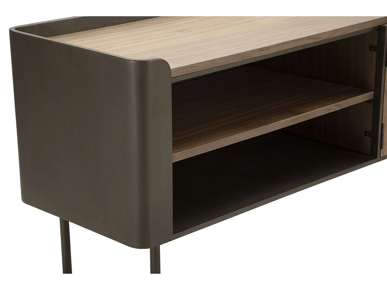 Meuble TV 2 portes en Bois "Toronto" 150cm Naturel