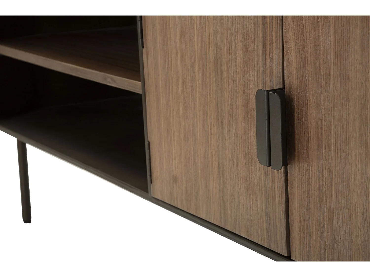 Meuble TV 2 portes en Bois "Toronto" 150cm Naturel