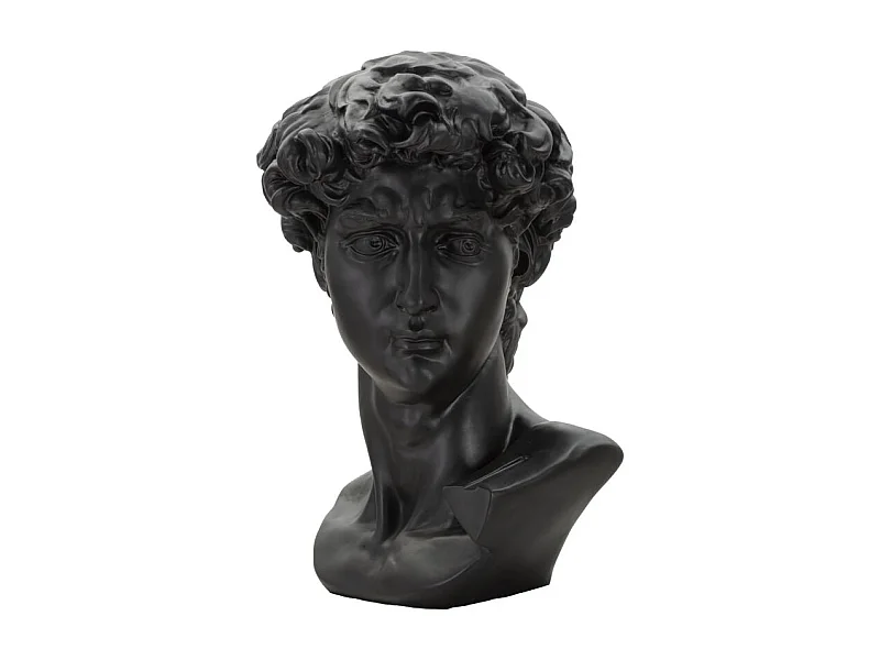Statue Tête Homme "Irvin" 60cm Noir
