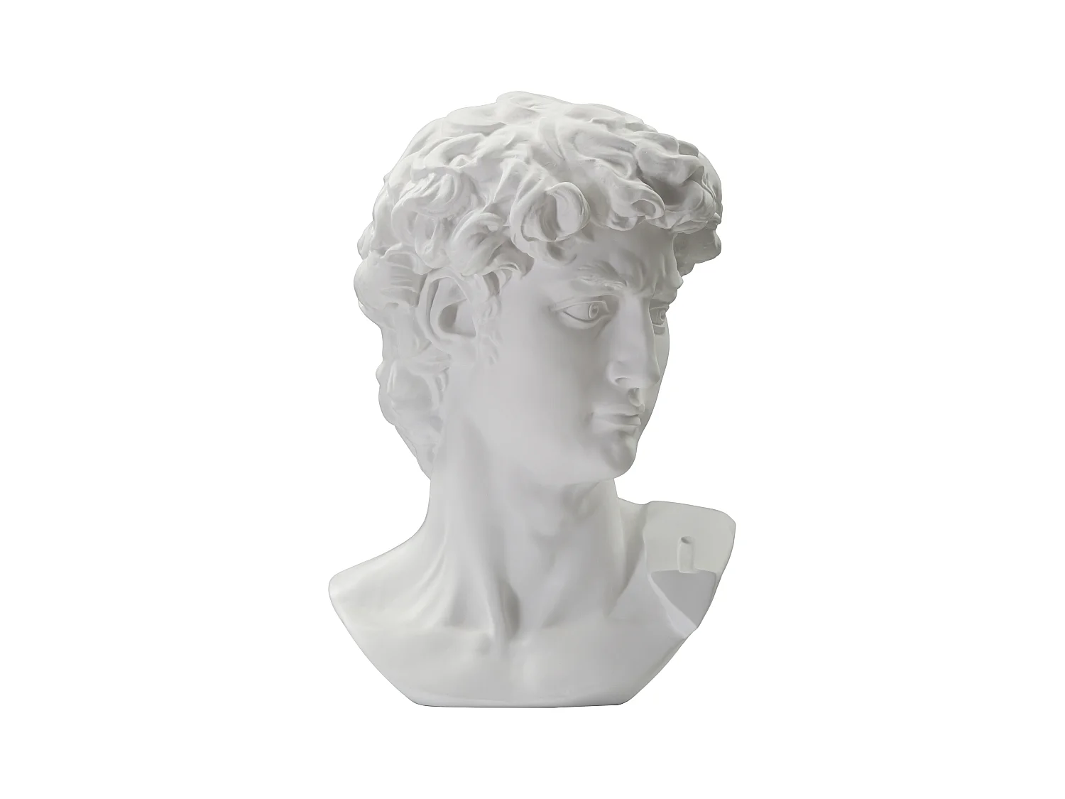 ANTIEK WIT HOOFDBEELDHOUWWERK 44X35,5X60 CM