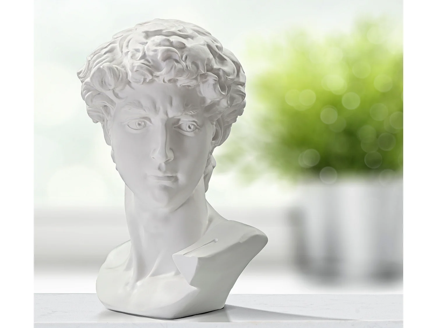 Statue Tête Homme "Irvin" 60cm Blanc