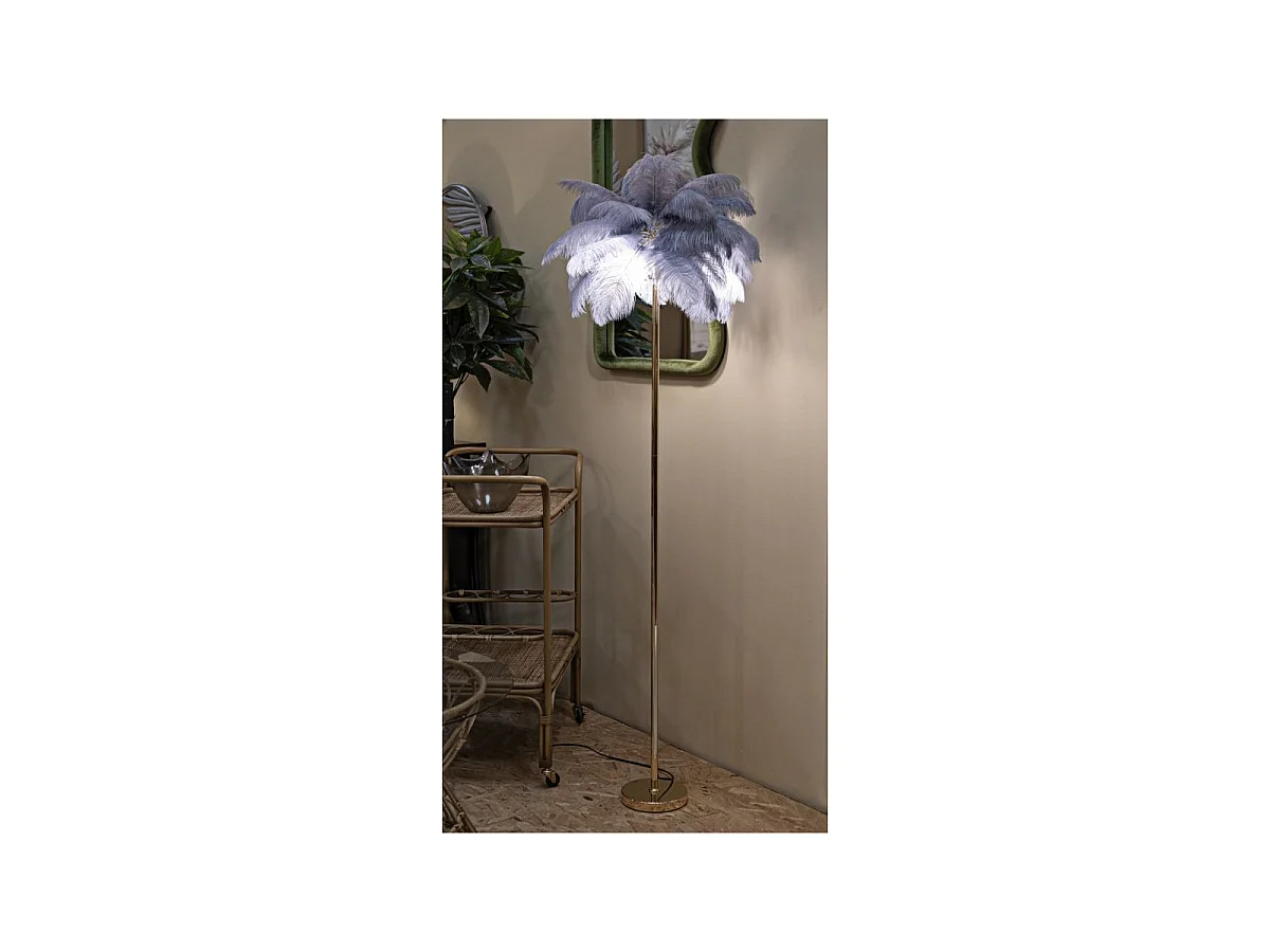 GRIJZE PALM VLOERLAMP CM Ø 55X160