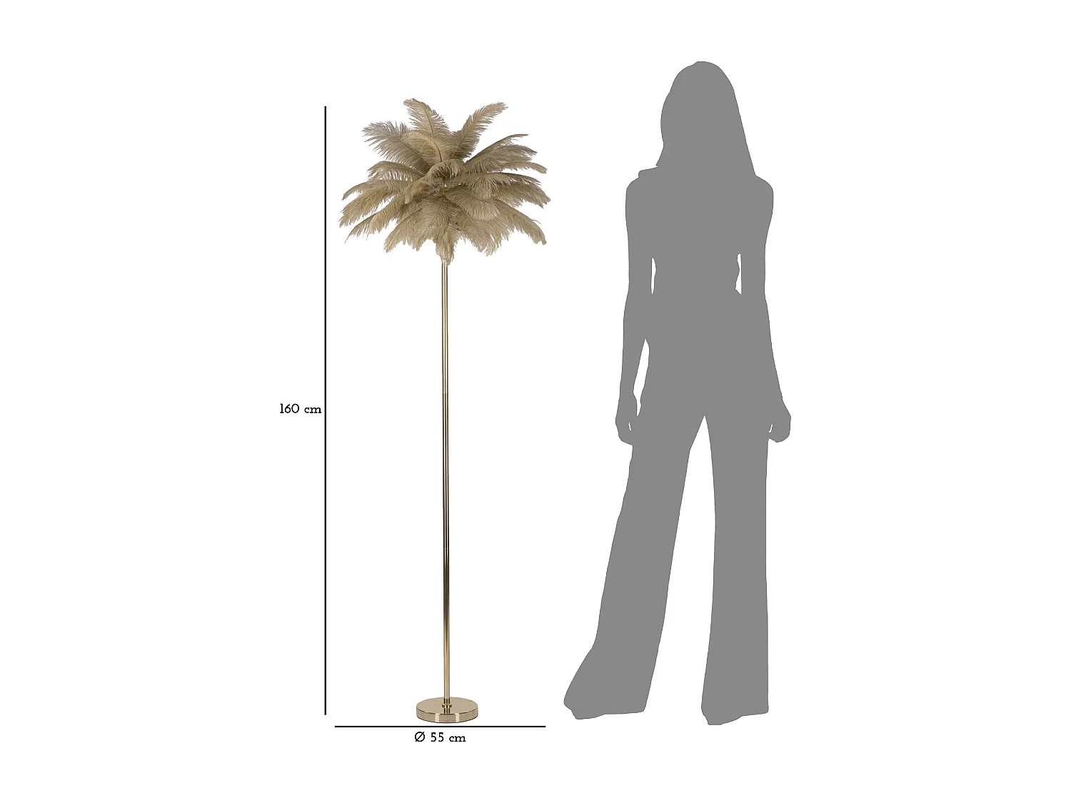 PALM CAMEL VLOERLAMP CM Ø 55X160