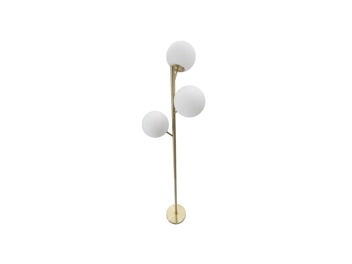 Candeeiro de Pé Glamy 3 Luzes Metal Dourado Ø 36x190 cm