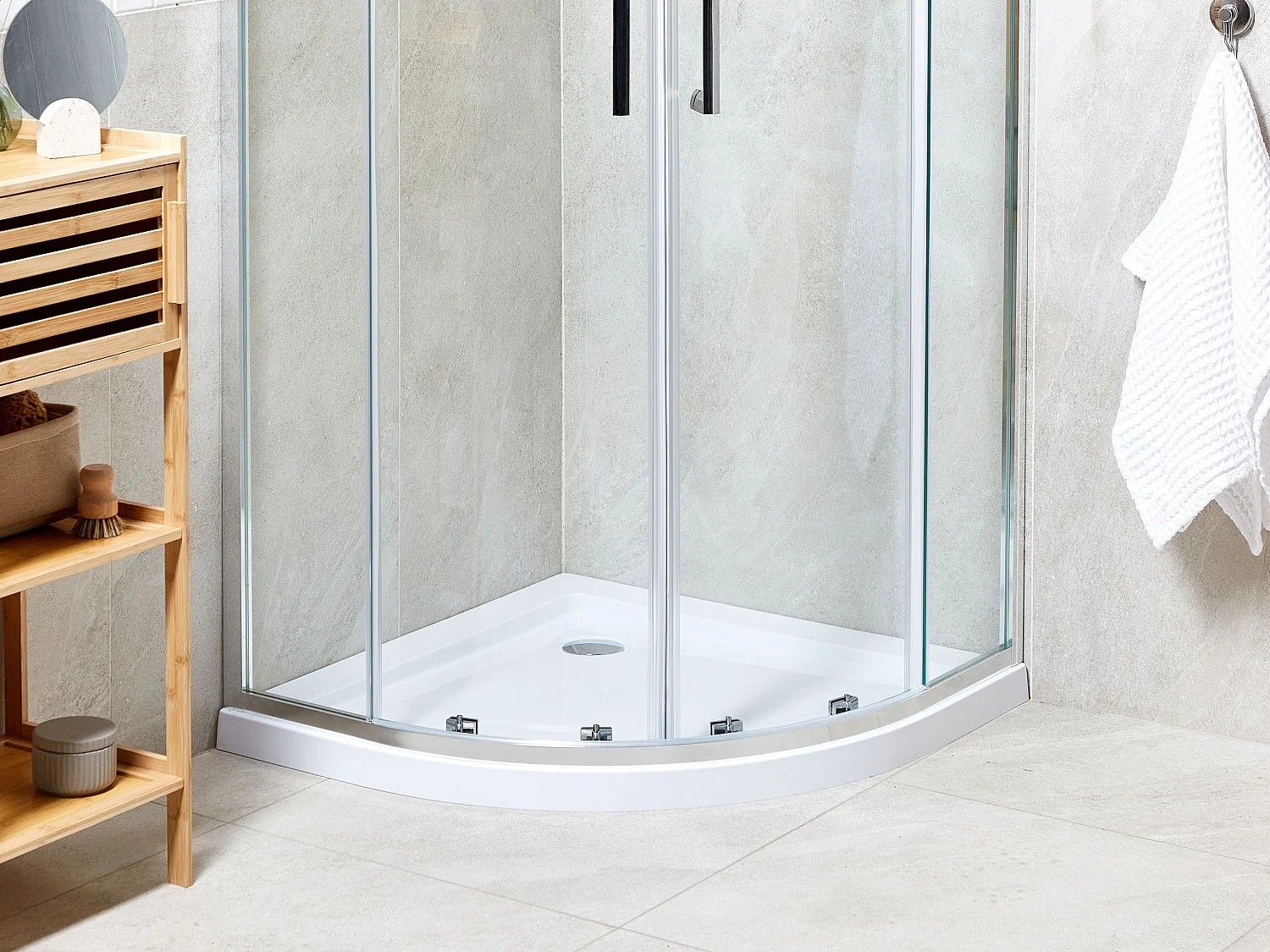 Bac de douche ALISO 80 x 80 x 7 cm Blanc