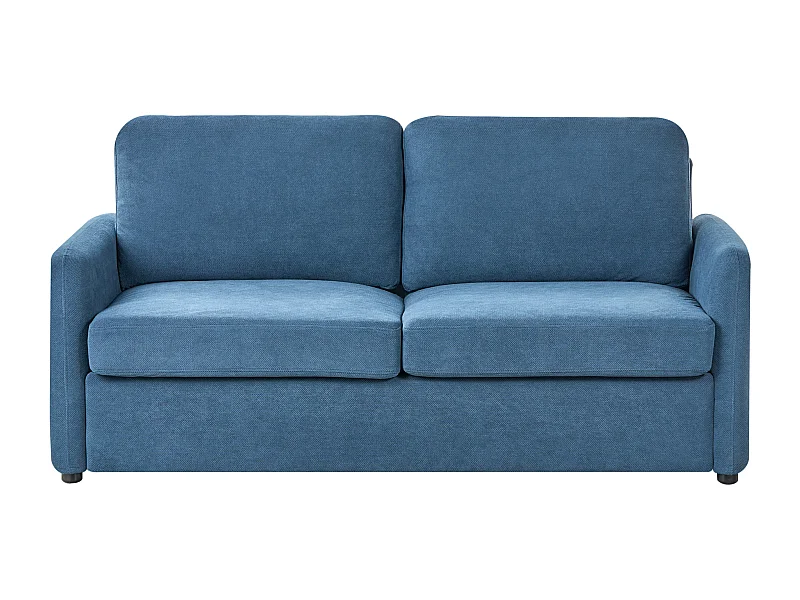 Schlafsofa BENNAS Stoff Blau 3-Sitzer