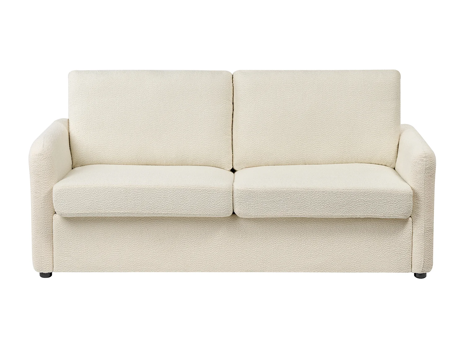 Sofá-cama BENNAS Bouclé Creme claro 3 lugares