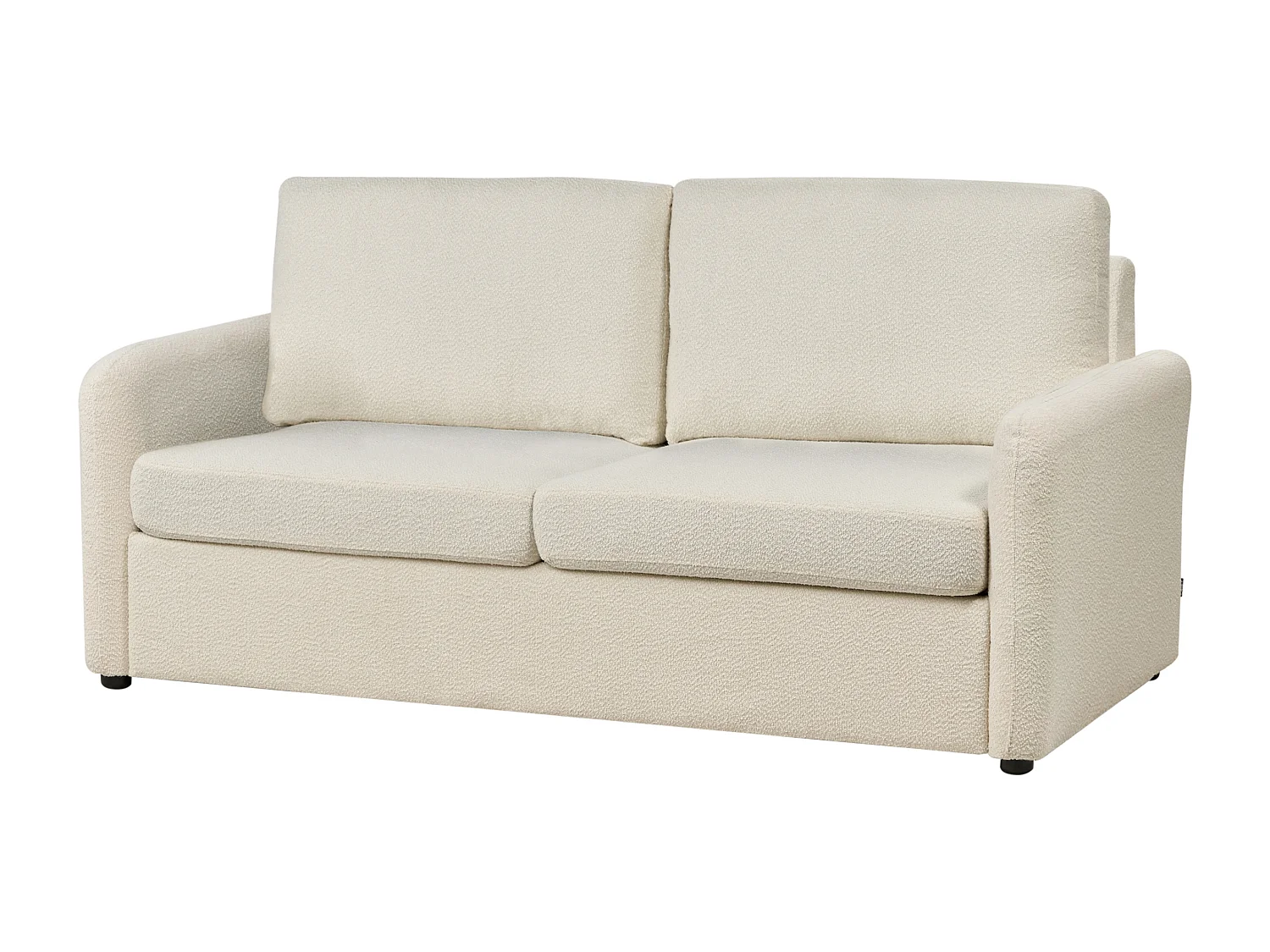 Sofá-cama BENNAS Bouclé Creme claro 3 lugares