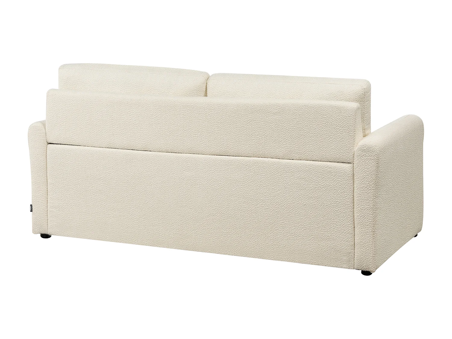 Sofá-cama BENNAS Bouclé Creme claro 3 lugares