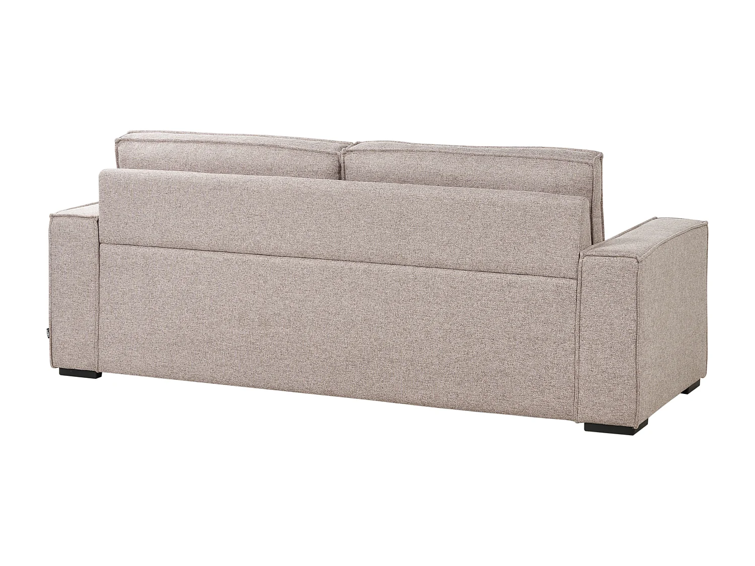 Schlafsofa VUOKATTI Stoff Hellbraun 3-Sitzer