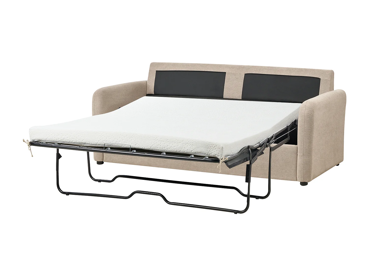 Slaapbank BENNAS Stof Taupe 3-zitter