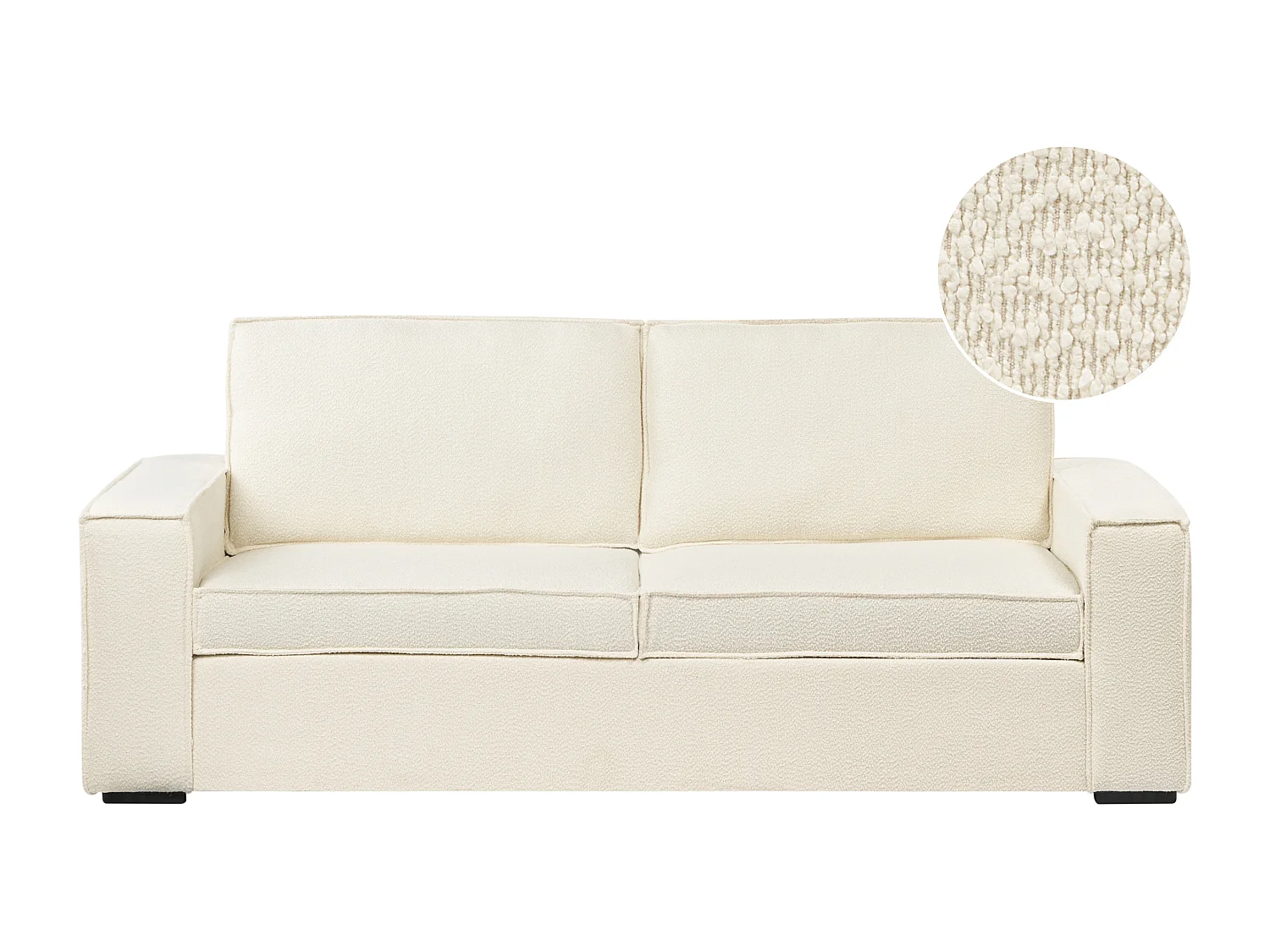 Sofá-cama VUOKATTI Bouclé Branco creme 3 lugares