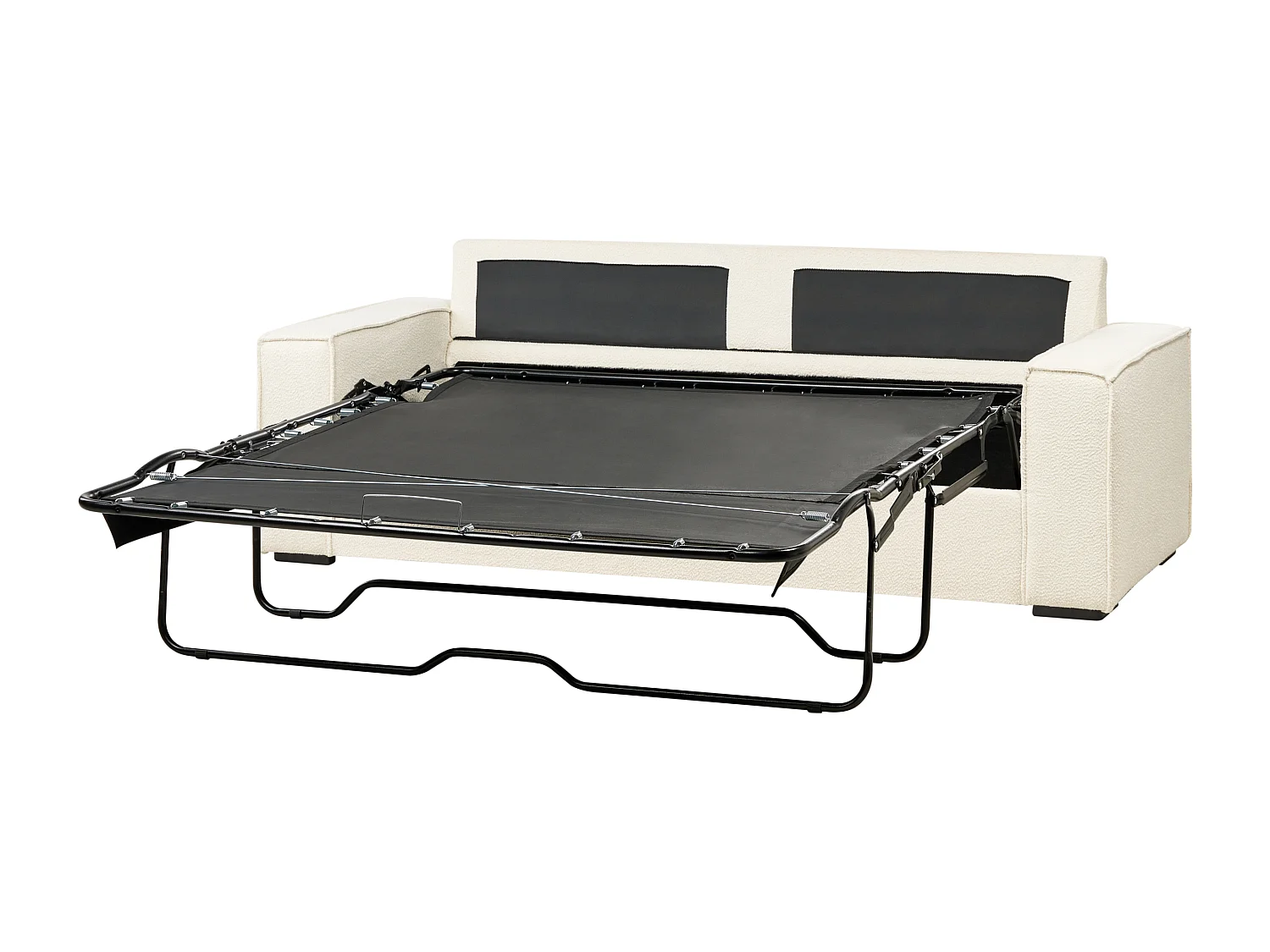 Sofá-cama VUOKATTI Bouclé Branco creme 3 lugares