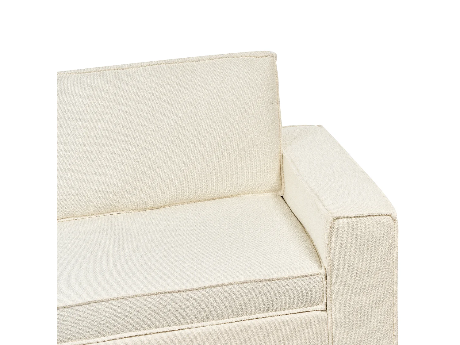Sofá-cama VUOKATTI Bouclé Branco creme 3 lugares