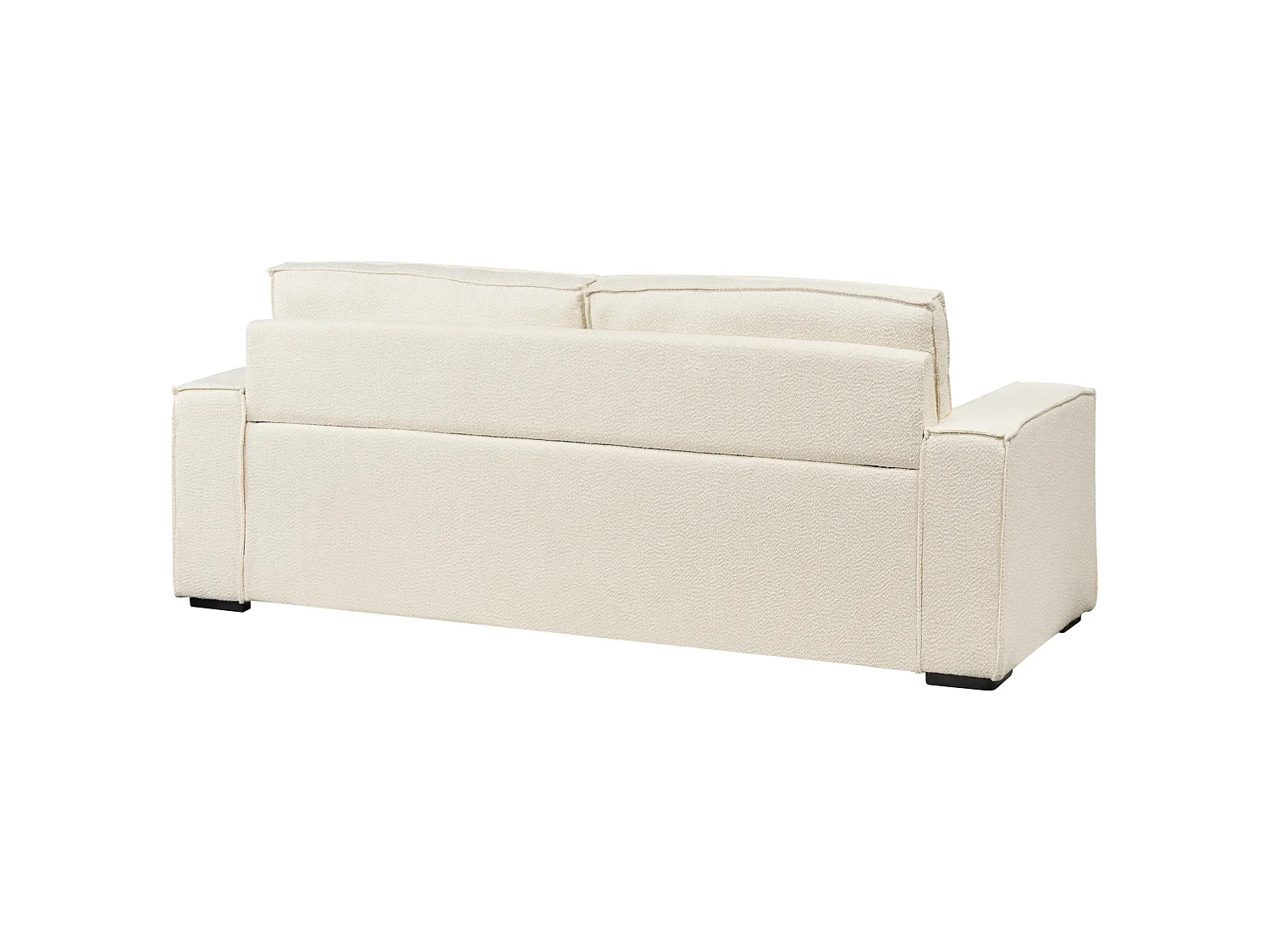 Canapé convertible 3 places en tissu blanc casse VUOKATTI