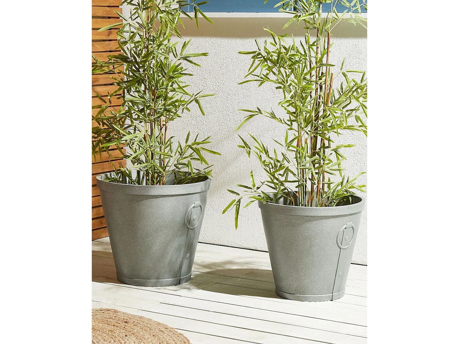 Blumenkübel VARI Stein 41 cm Grau