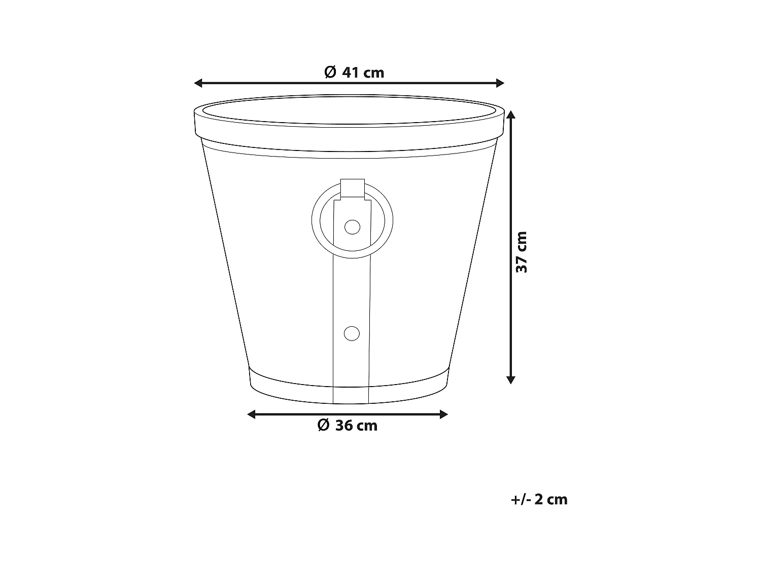 Blumenkübel VARI Stein 41 cm Grau