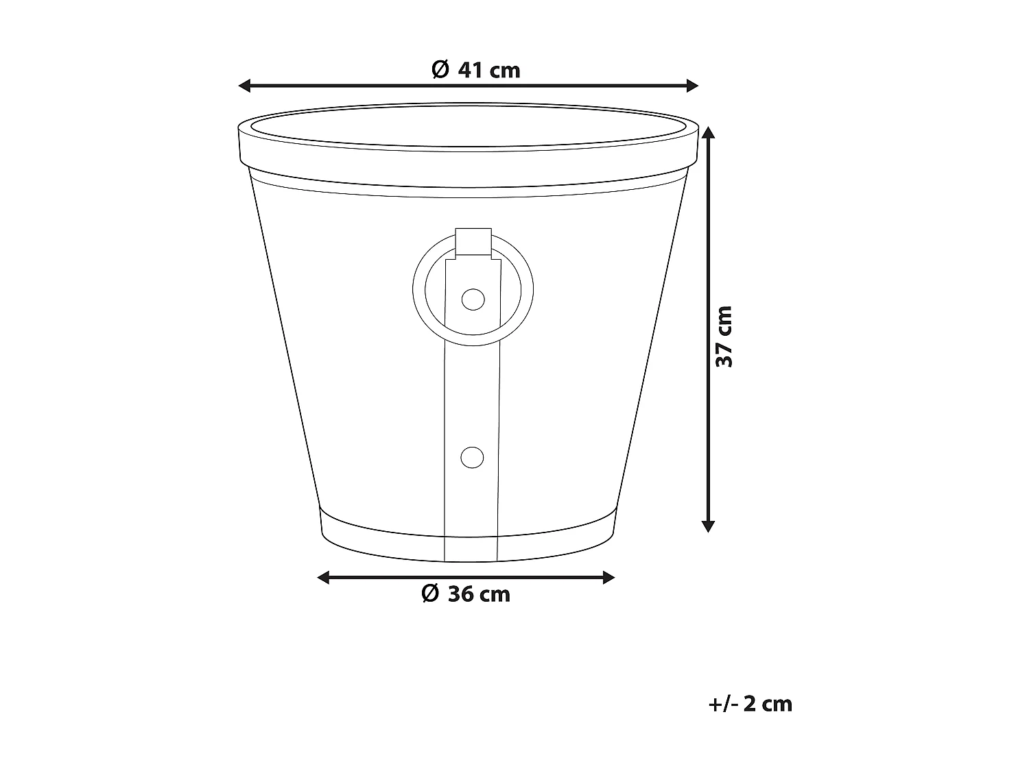 Vaso per piante VARI Pietra 41 cm Grigio