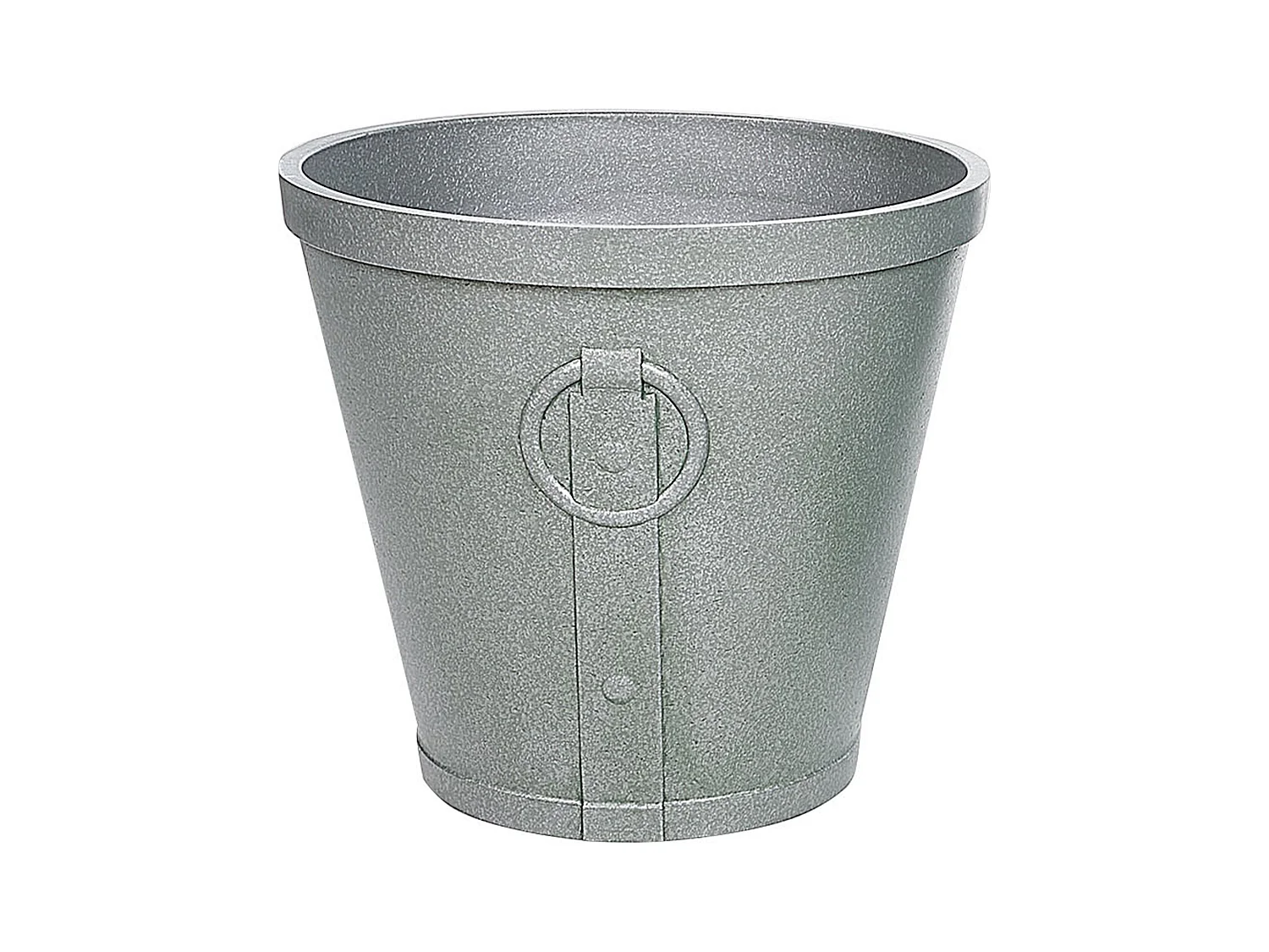 Blumentopf Steingemisch und Glasfaser grau 45 x 45 x 41 cm rund Retro-Stil Vari