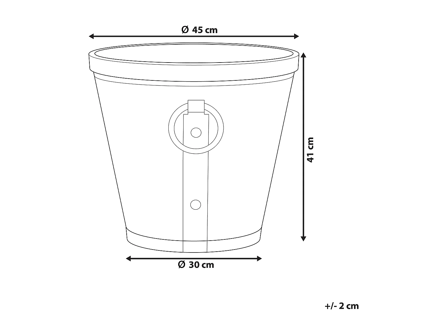 Cache-pot VARI 45 cm Gris