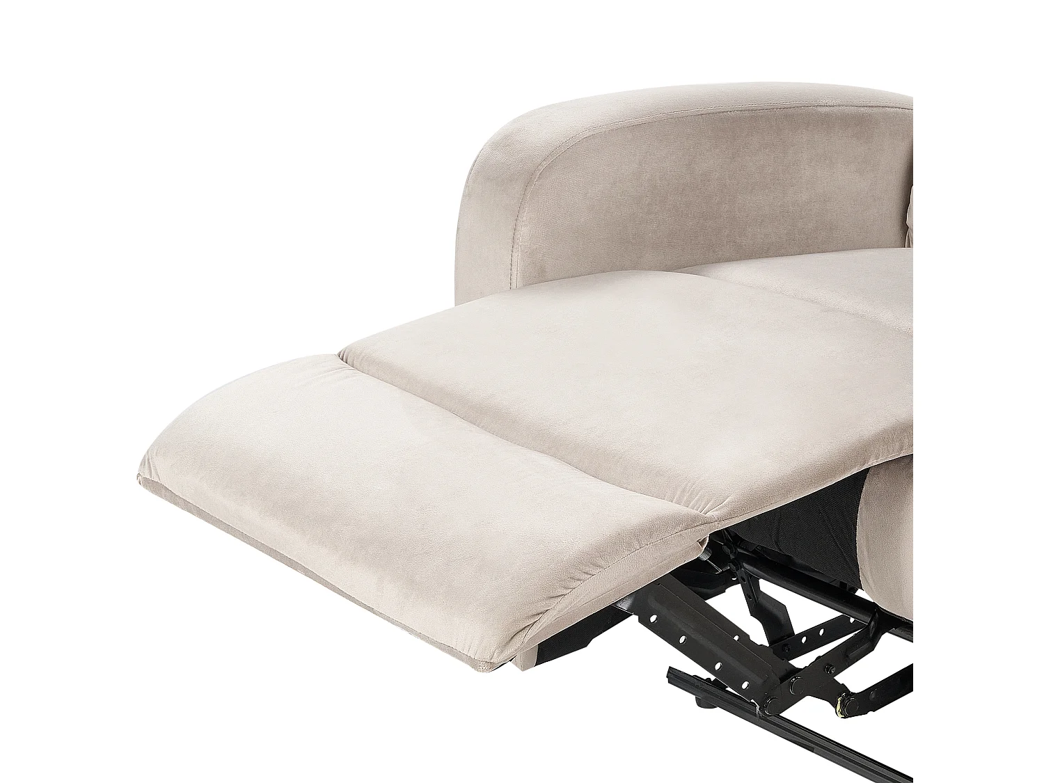 Sofa manuell verstellbar VERDAL Samtstoff Taupe 3-Sitzer