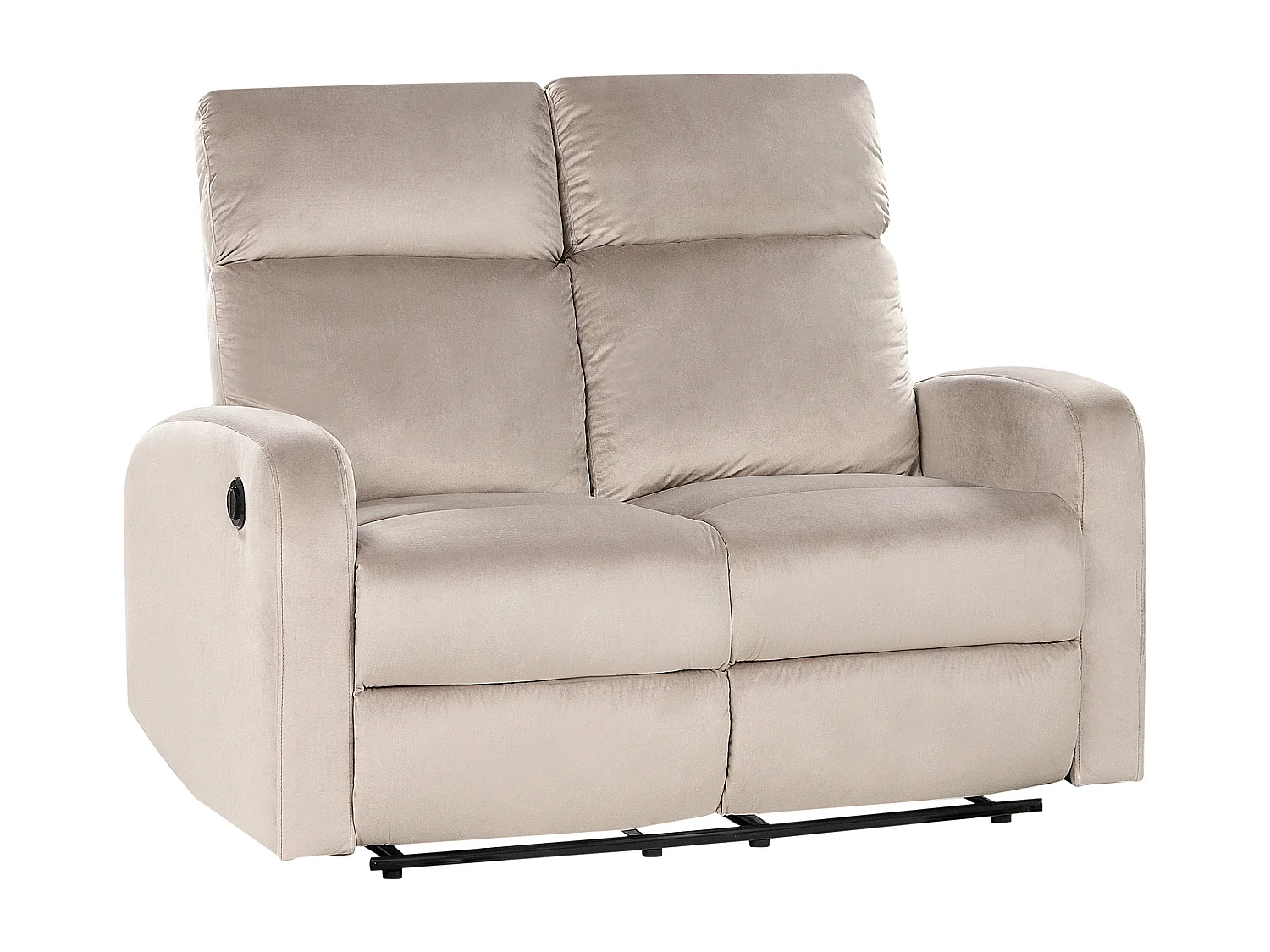 Canapé relax électrique 2 places VERDAL Velours Taupe