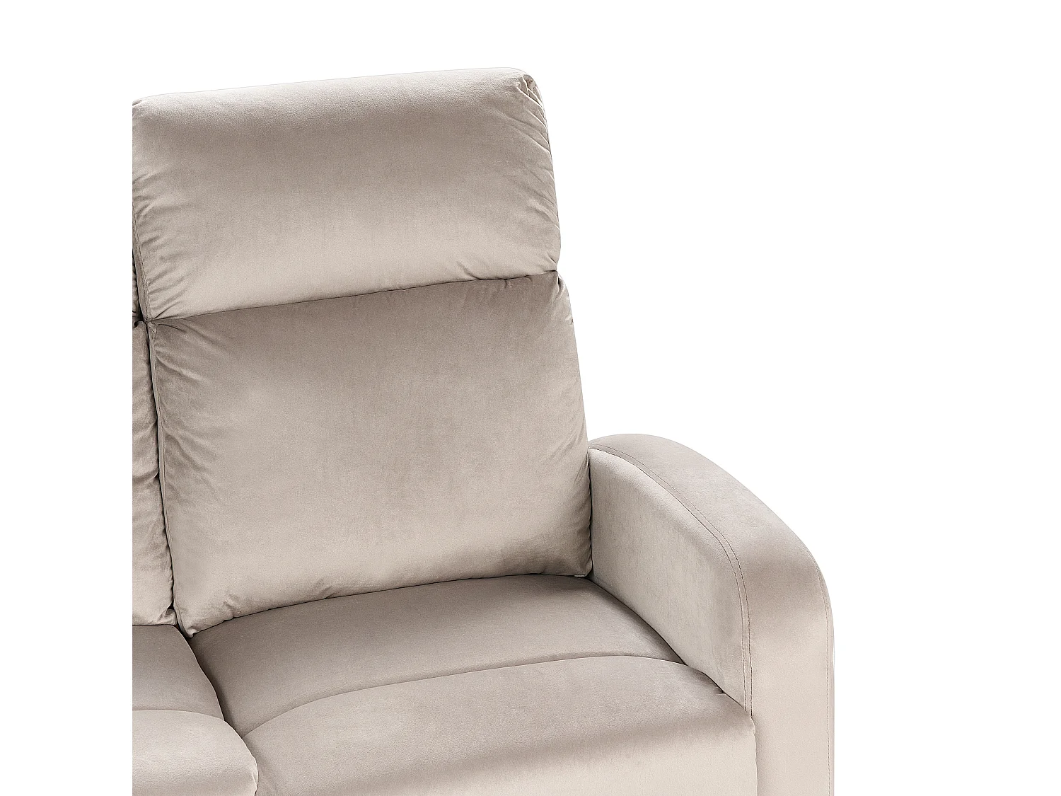 Canapé relax électrique 2 places VERDAL Velours Taupe