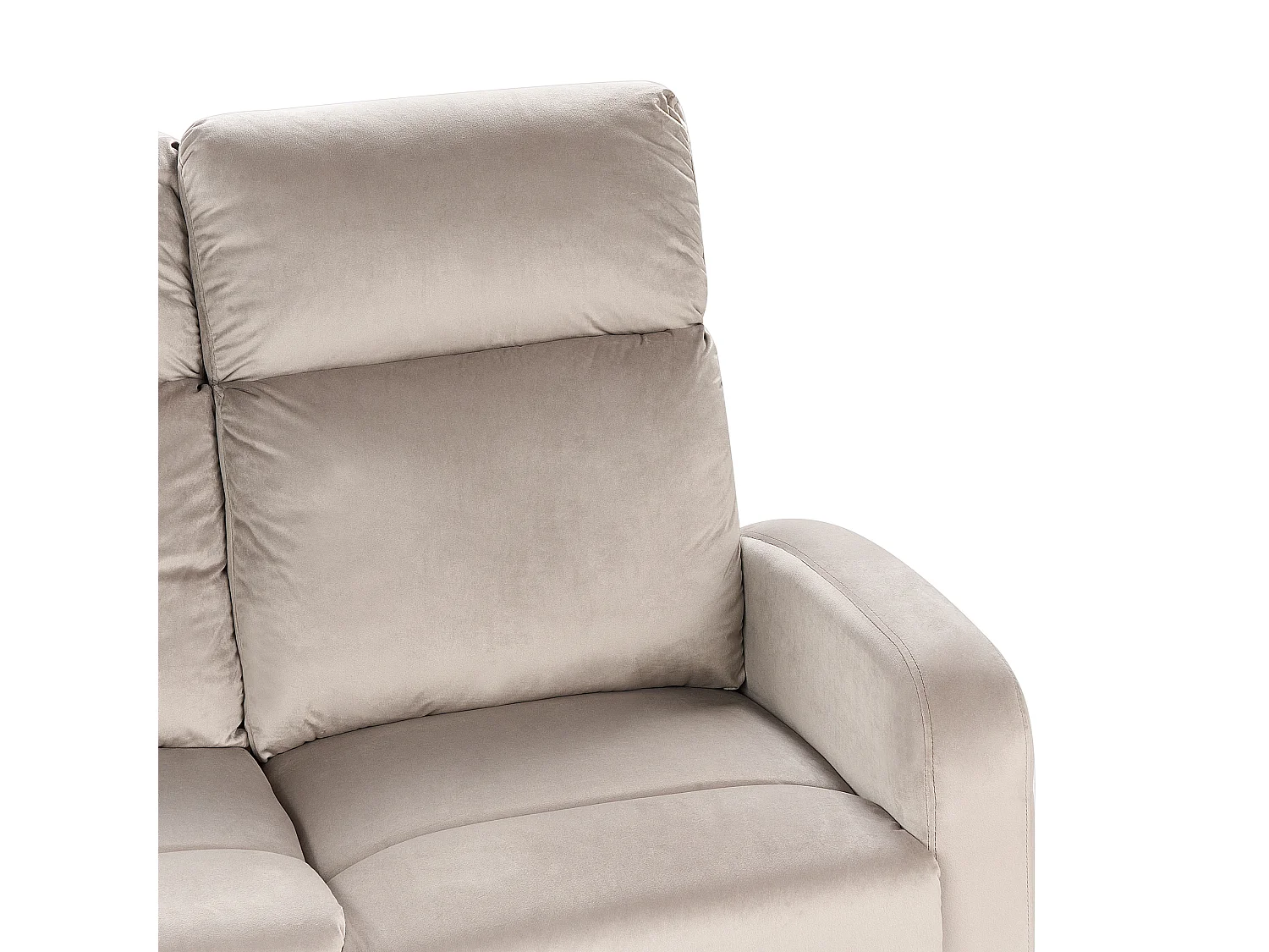 Canapé relax électrique 3 places VERDAL Velours Taupe