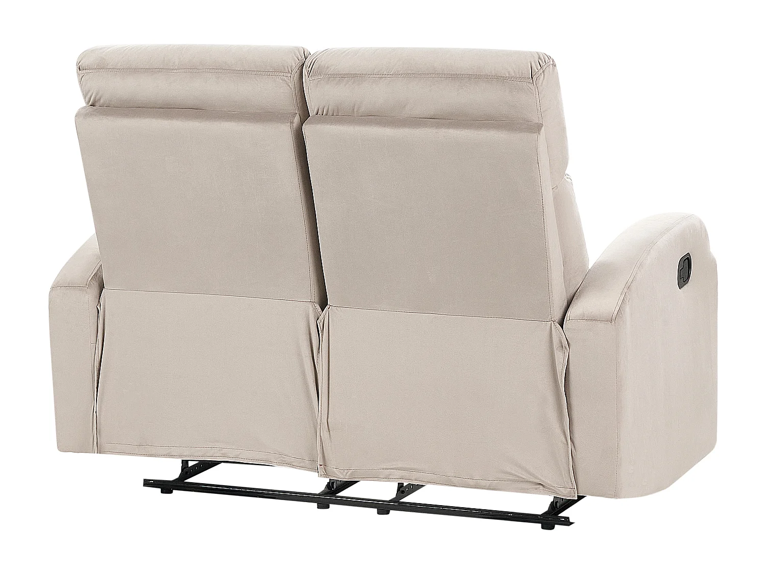 Sofa manuell verstellbar VERDAL Samtstoff Taupe 2-Sitzer