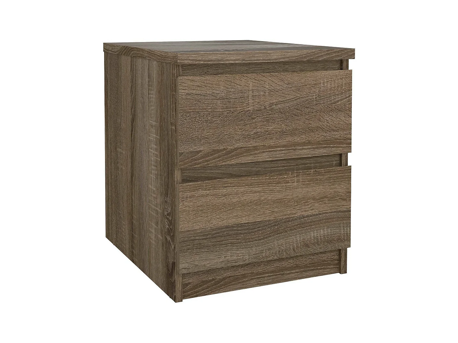 Chevet Daiki, Commode basse, Table de nuit, Étagère de chevet, 50x40 h50 cm, Chêne clair