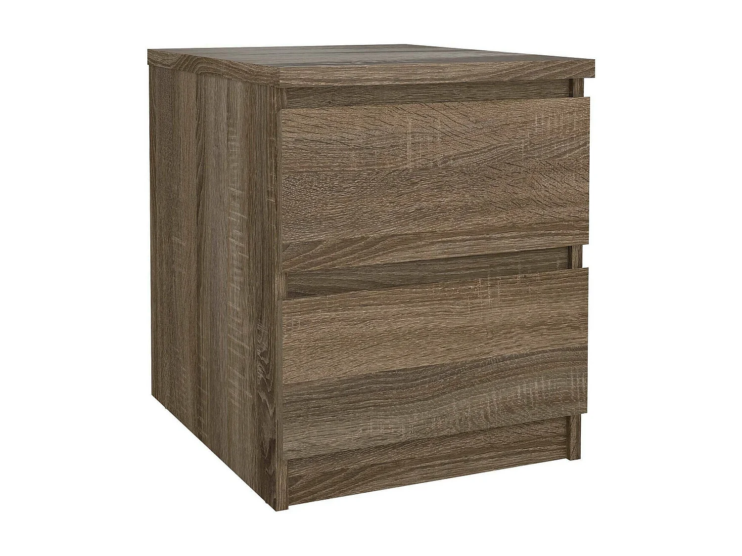 Mesa de cabeceira Daiki, Cómoda baixa, Mesa de cabeceira, Prateleira de cama, 50x40 h50 cm, Carvalho