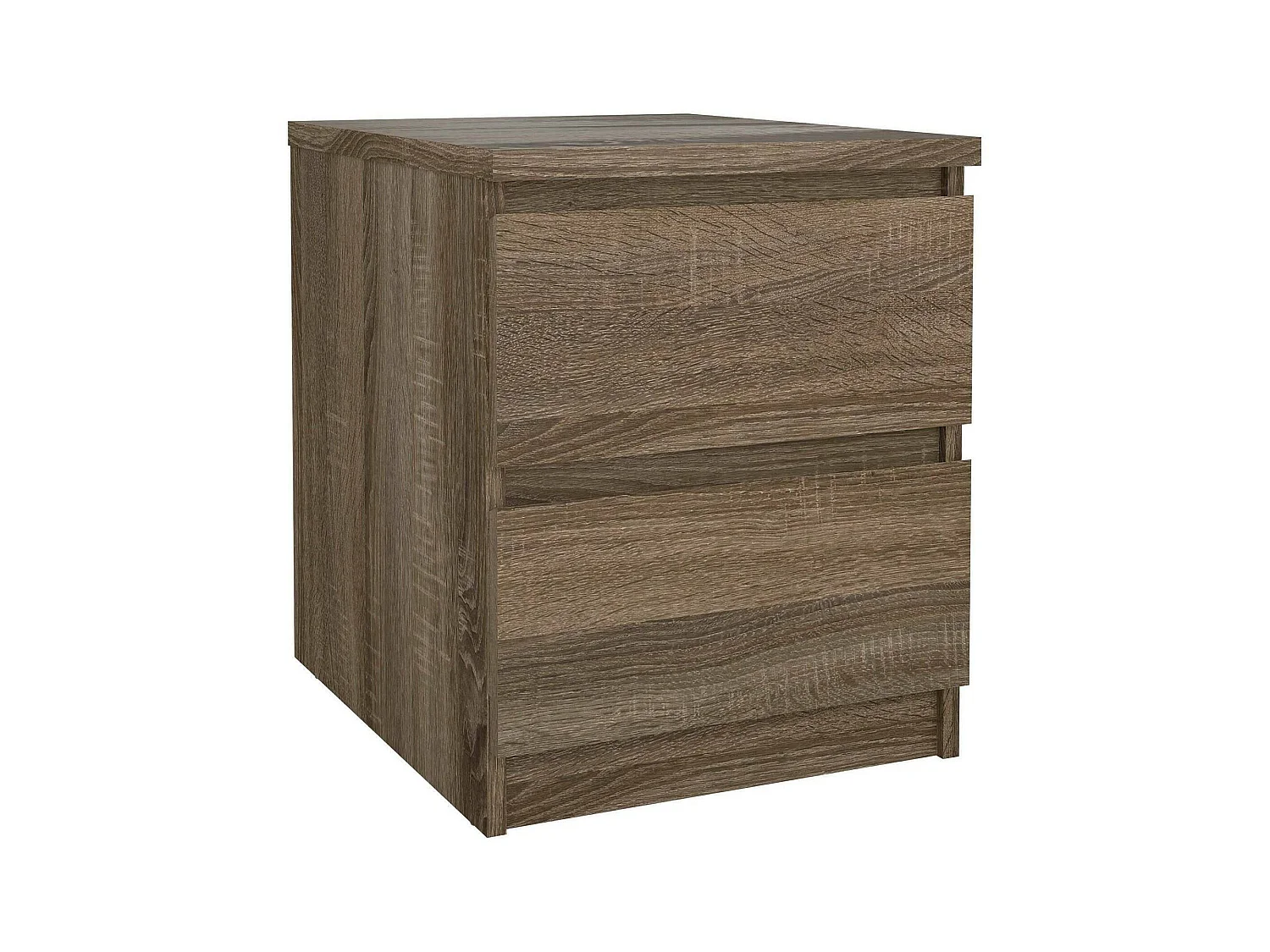 Chevet Daiki, Commode basse, Table de nuit, Étagère de chevet, 50x40 h50 cm, Chêne clair