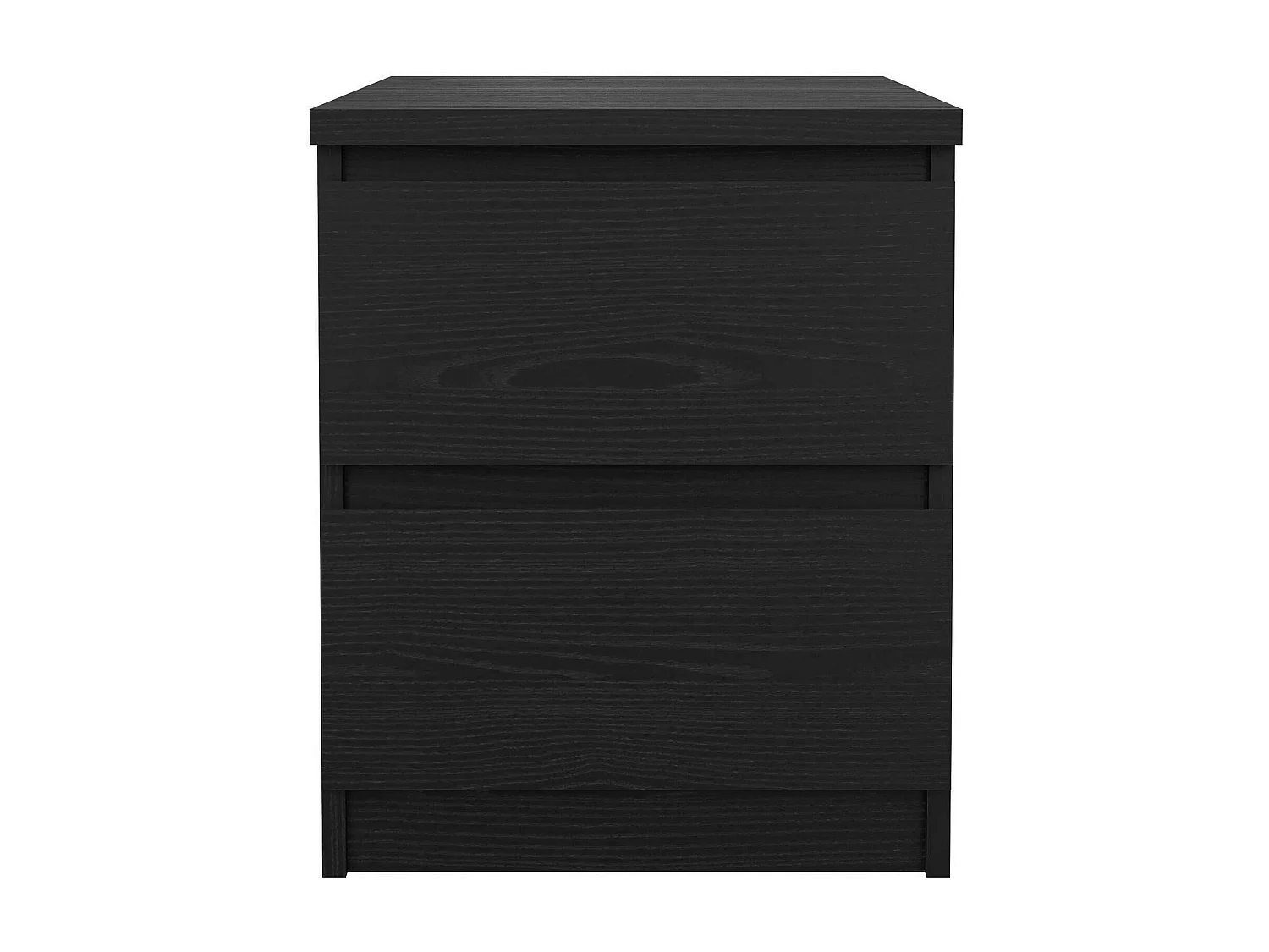 Chevet Daiki, Commode basse, Table de nuit, Étagère de chevet, 50x40 h50 cm, Noir