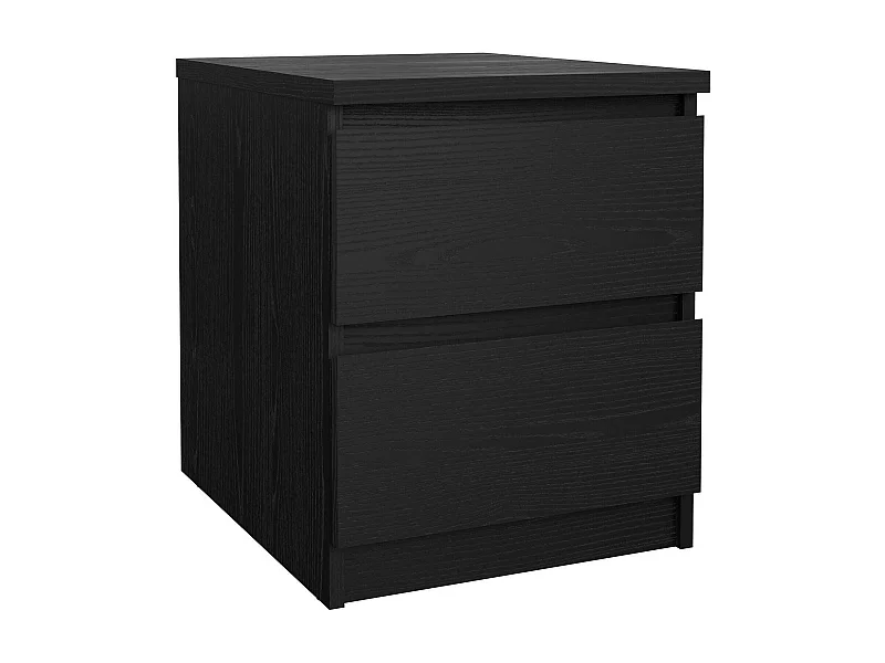 Dmora - Comodino Daiki, 50x40 h50 cm, Nero