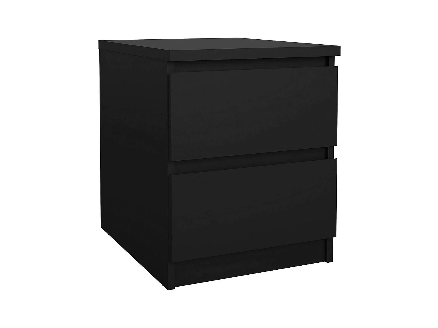 Chevet Daiki, Commode basse, Table de nuit, Étagère de chevet, 50x40 h50 cm, Noir