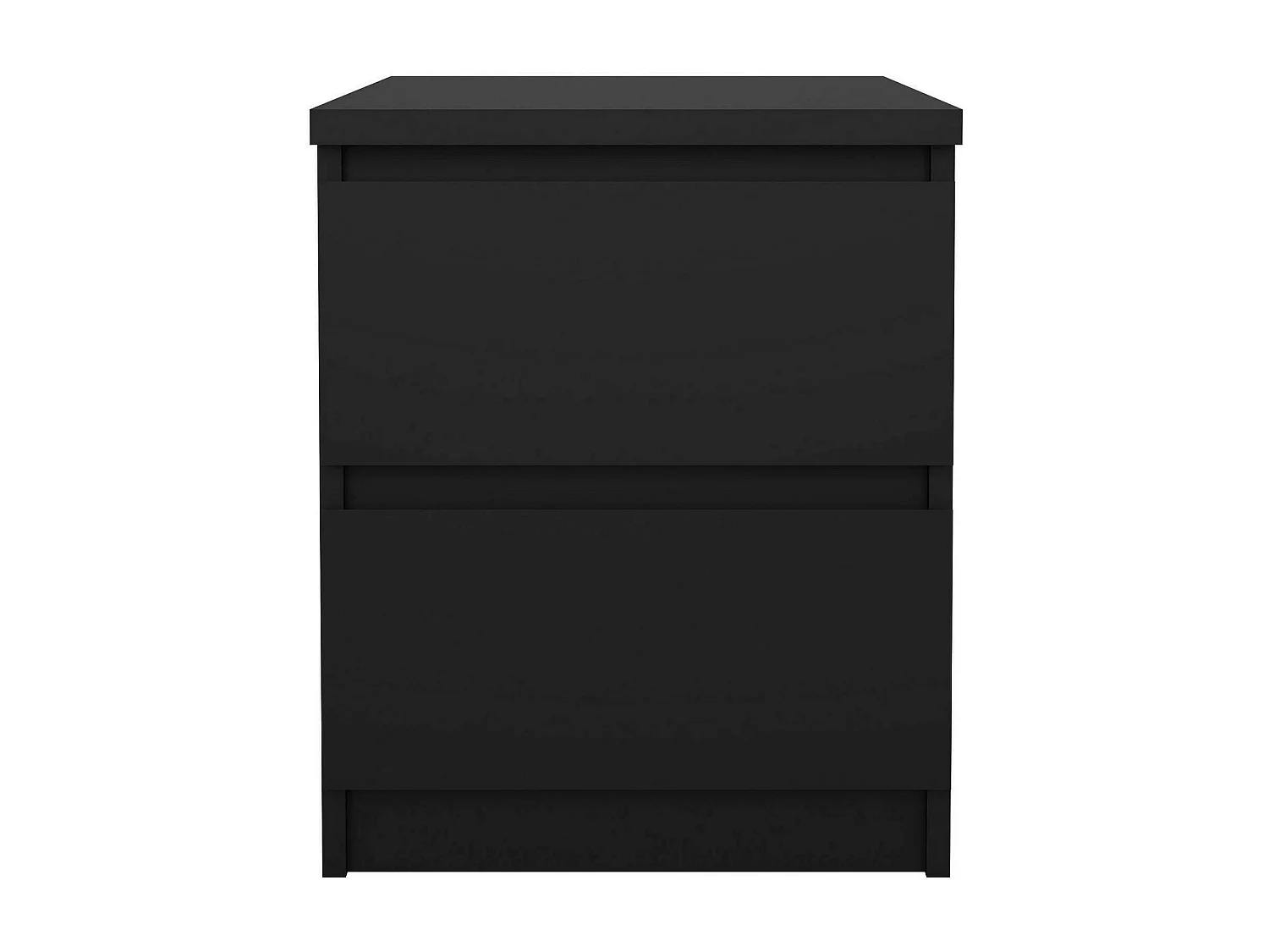 Chevet Daiki, Commode basse, Table de nuit, Étagère de chevet, 50x40 h50 cm, Noir