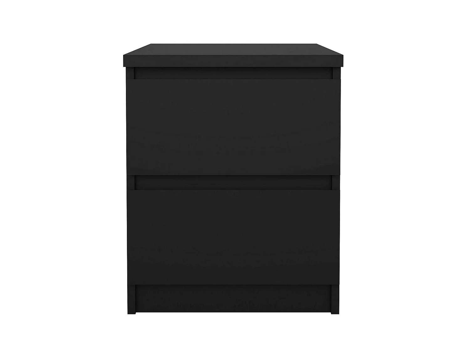 Chevet Daiki, Commode basse, Table de nuit, Étagère de chevet, 50x40 h50 cm, Noir