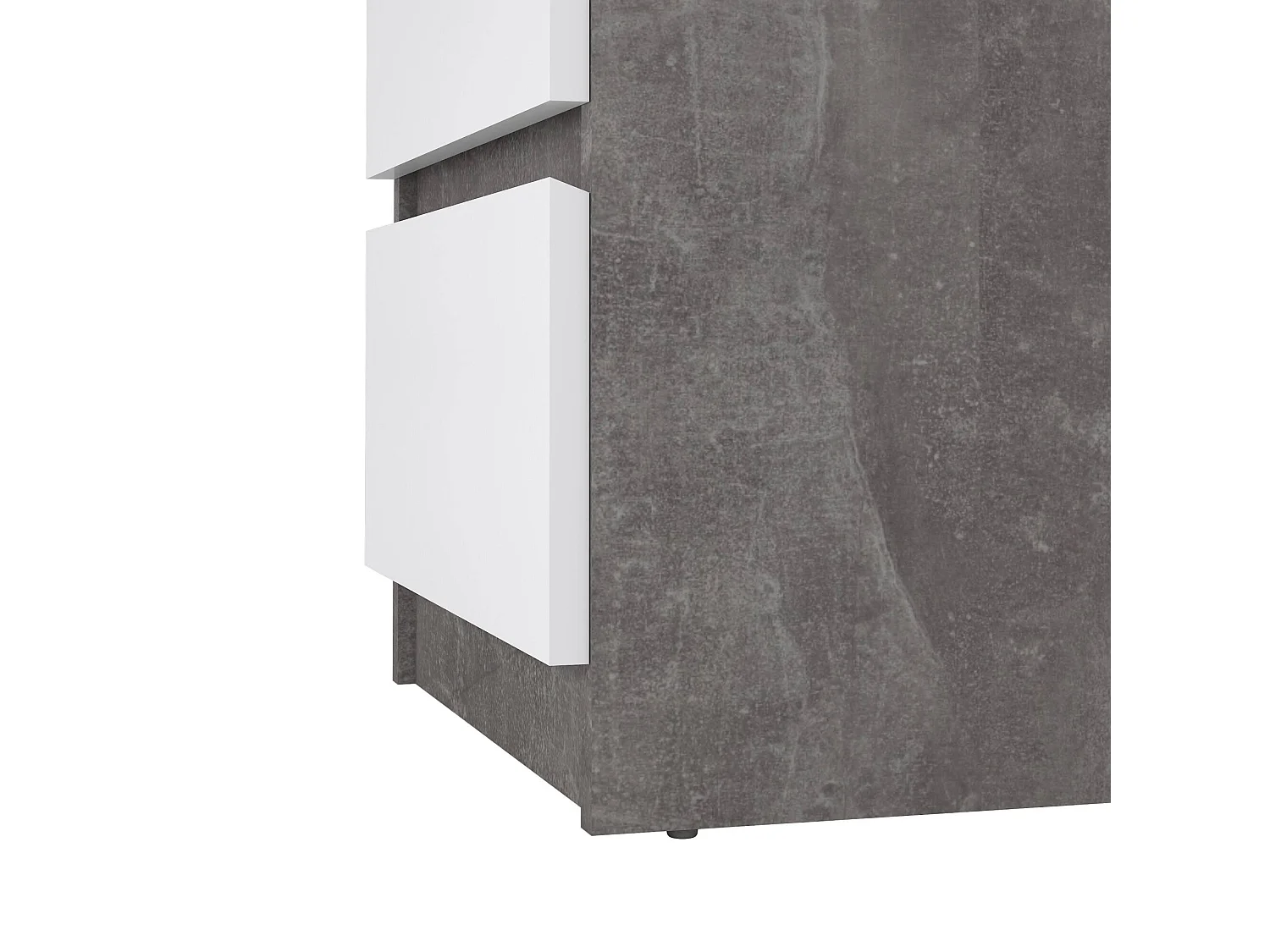 Comodino Azar, un Ripiano, 40.4x50x49.5h cm Grigio Cemento