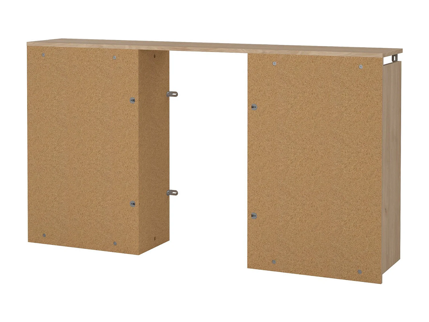 Chevet Arnaboldi, Commode basse, Table de nuit, Étagère de chevet, 145x26 h80 cm, Chêne clair